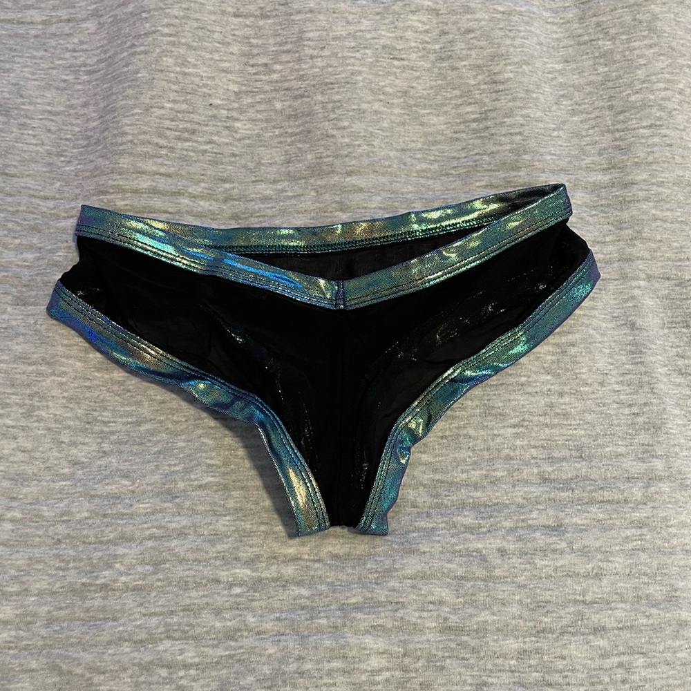 J Valentine black mesh rave bottoms - Picture 2 of 2